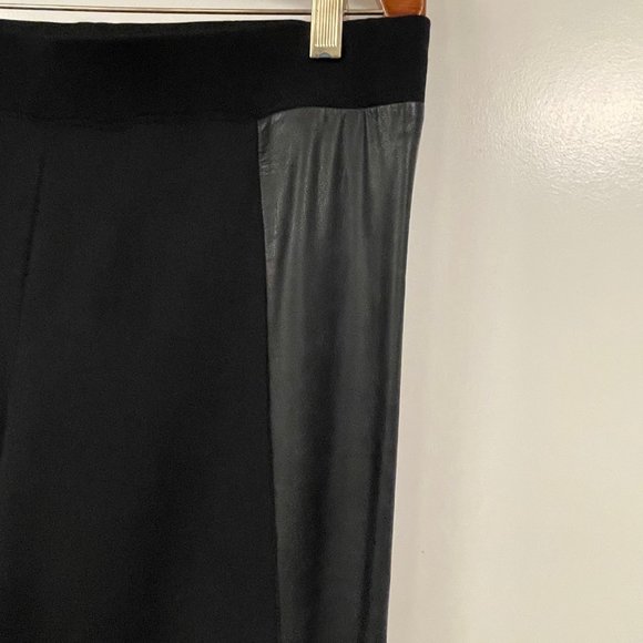 'RICKIS' Black Skinny Pant with Leather Trim / Size M - Picture 4 of 12